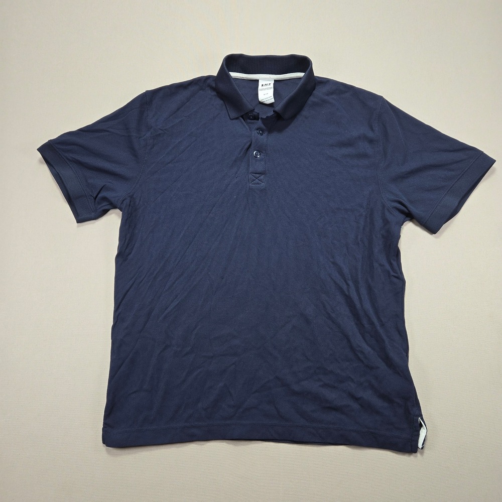 Helly‎ Hansen Polo Shirt Mens Small S Navy Blue Short Sleeve HH Logo